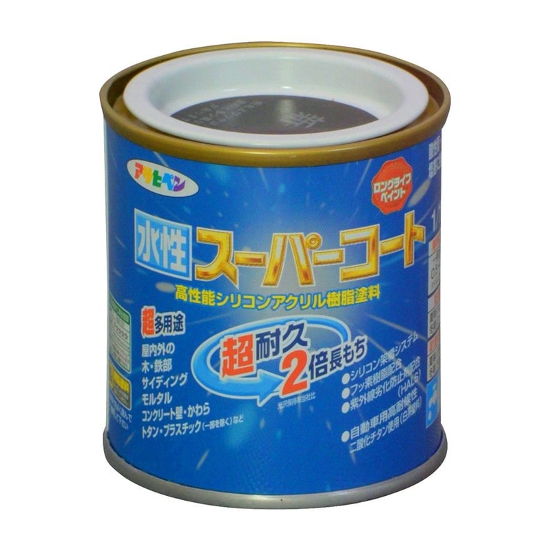 アサヒペン 9011429 水性スーパーコート 1/12L 新茶 1個（ご注文単位1個）【直送品】