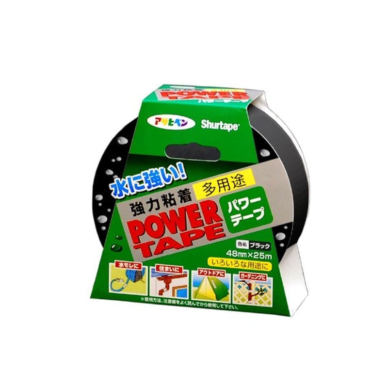 アサヒペン 901283 パワーテープ 25m ブラック T253 1個（ご注文単位1個）【直送品】