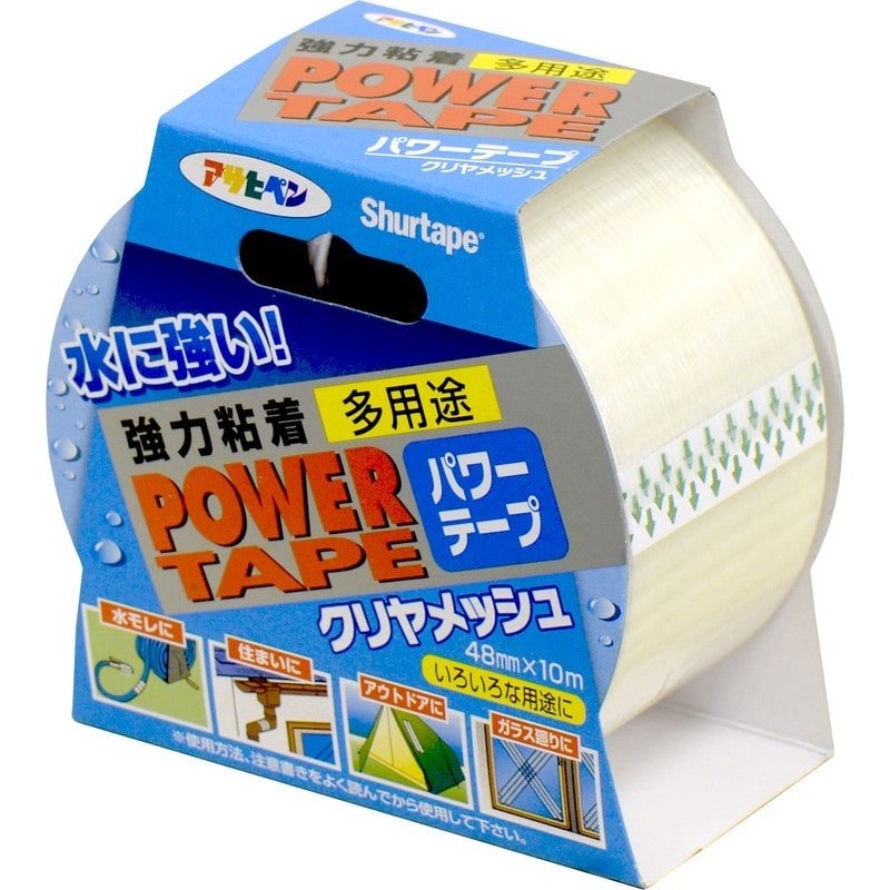 アサヒペン 9018515 APパワーテープ クリヤメッシュ 48mm×10M T104 1個(ご注文単位1個)【直送品】