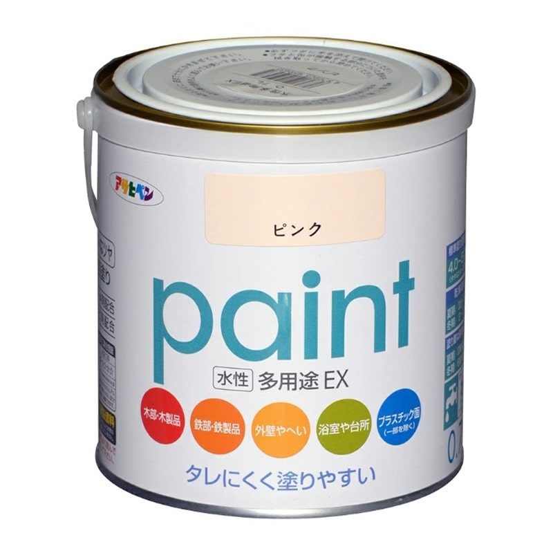 アサヒペン 9017327 水性多用途EX 0.7L ピンク 1個（ご注文単位1個）【直送品】