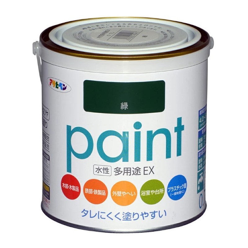 アサヒペン 9017331 水性多用途EX 0.7L 緑 1個（ご注文単位1個）【直送品】