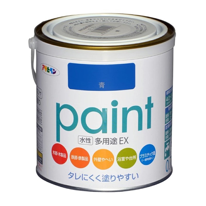 アサヒペン 9017334 水性多用途EX 0.7L 青 1個（ご注文単位1個）【直送品】