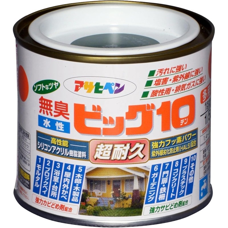 アサヒペン 901869 水性ビッグ10多用途 1/5L 緑 1個（ご注文単位1個）【直送品】