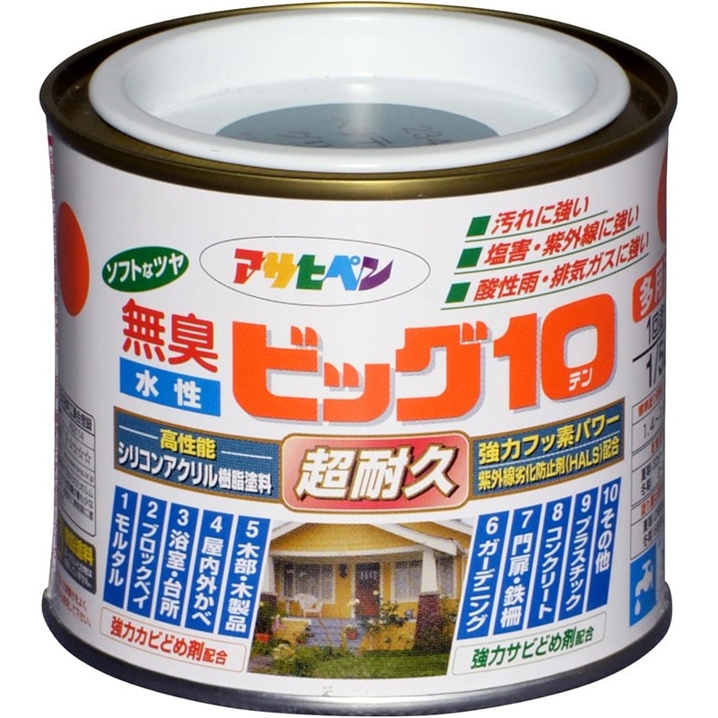 アサヒペン 9011213 水性ビッグ10多用途 1/5L ヘリテージグリーン 1個（ご注文単位1個）【直送品】