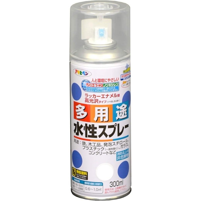 アサヒペン 901384 水性多用途スプレー 300mL クリヤ 1個（ご注文単位1個）【直送品】