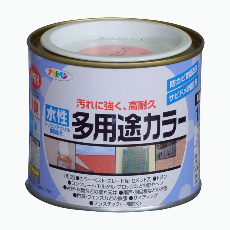 アサヒペン 9016694 水性多用途カラー 1/5L コスモスピンク 1個(ご注文単位1個)【直送品】
