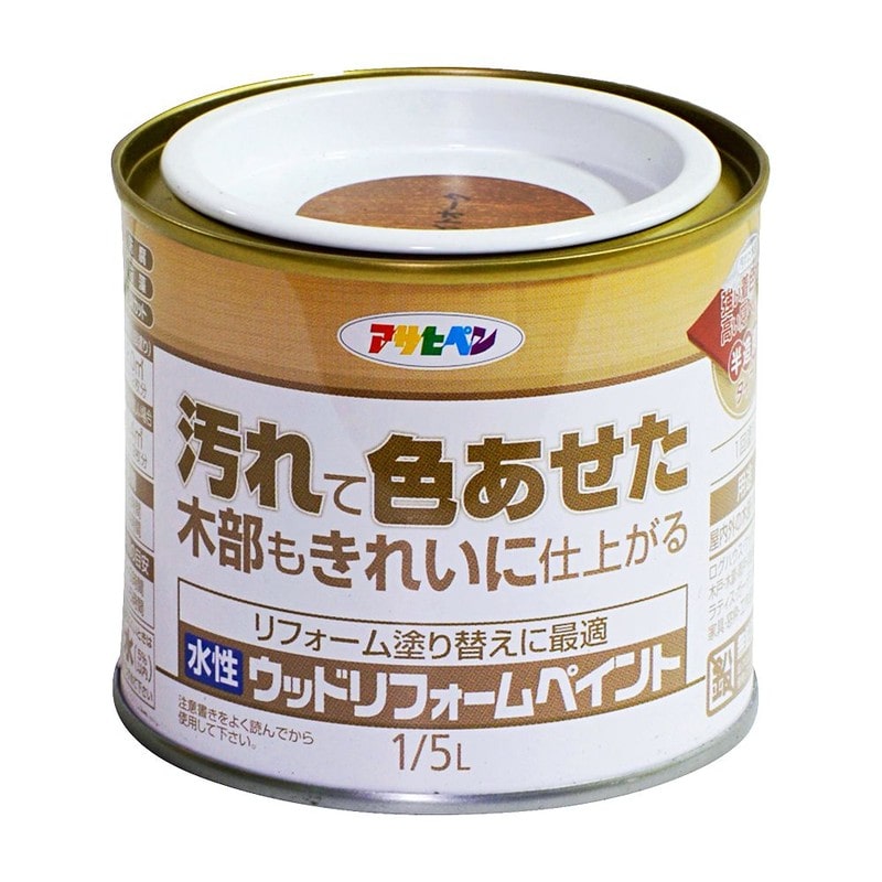 アサヒペン 9018112 水性ウッドリフォームペイント1/5L ライトオーク 1個（ご注文単位1個）【直送品】