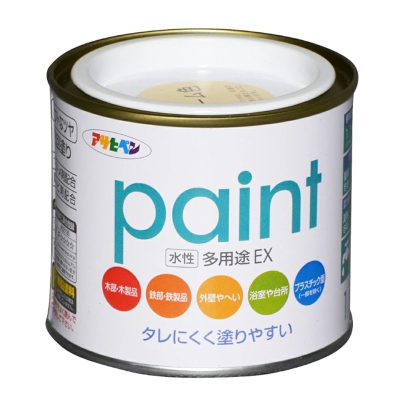 アサヒペン 9017303 水性多用途EX 1/5L クリーム色 1個（ご注文単位1個）【直送品】