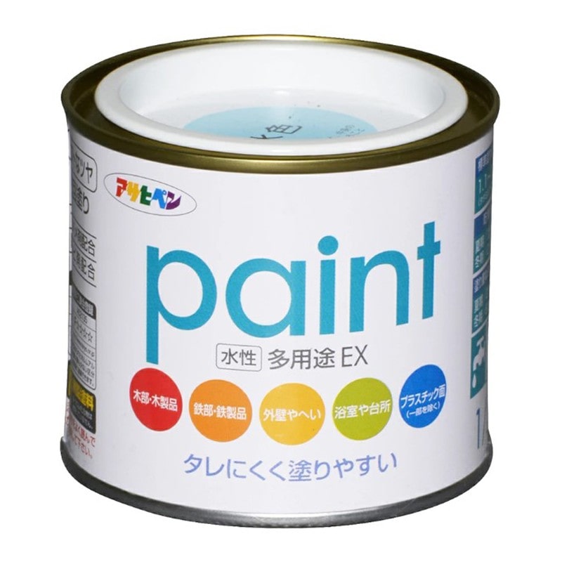 アサヒペン 9017312 水性多用途EX 1/5L 水色 1個（ご注文単位1個）【直送品】