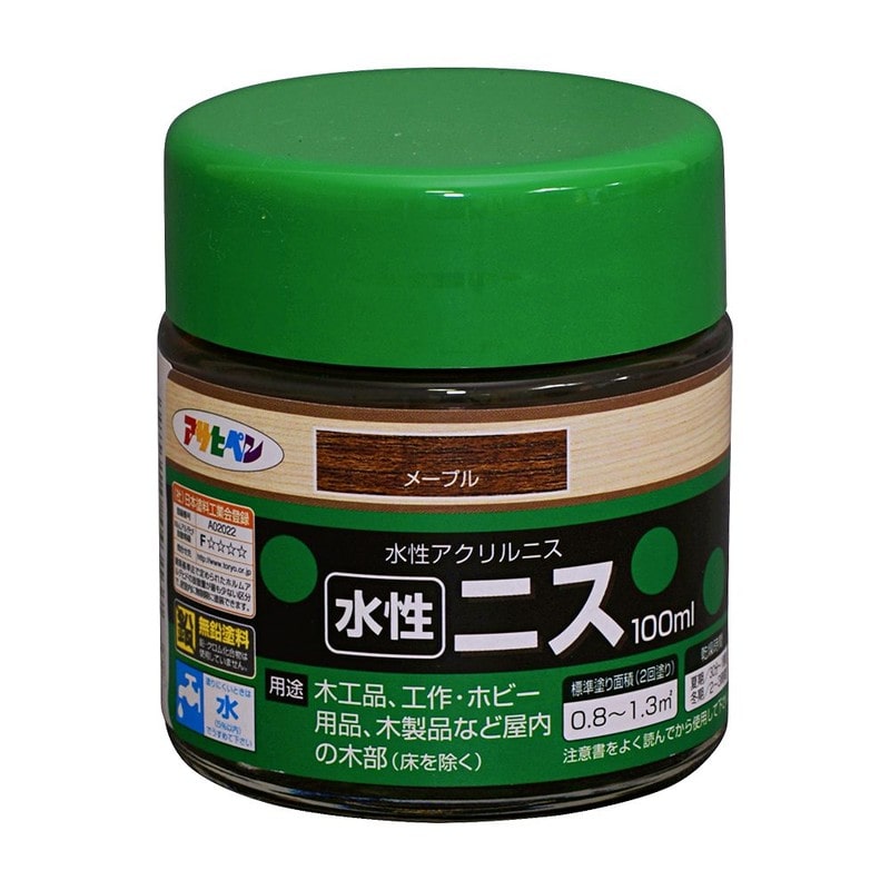 アサヒペン 901326 水性ニス 100ML メープル 1個（ご注文単位1個）【直送品】