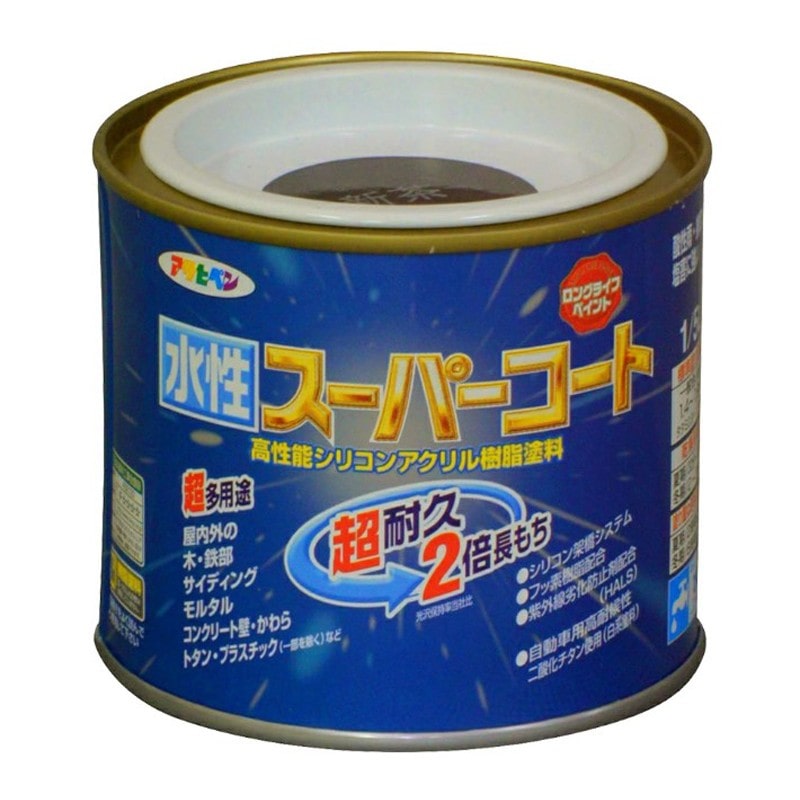 アサヒペン 9011384 水性スーパーコート 1/5L 新茶 1個（ご注文単位1個）【直送品】