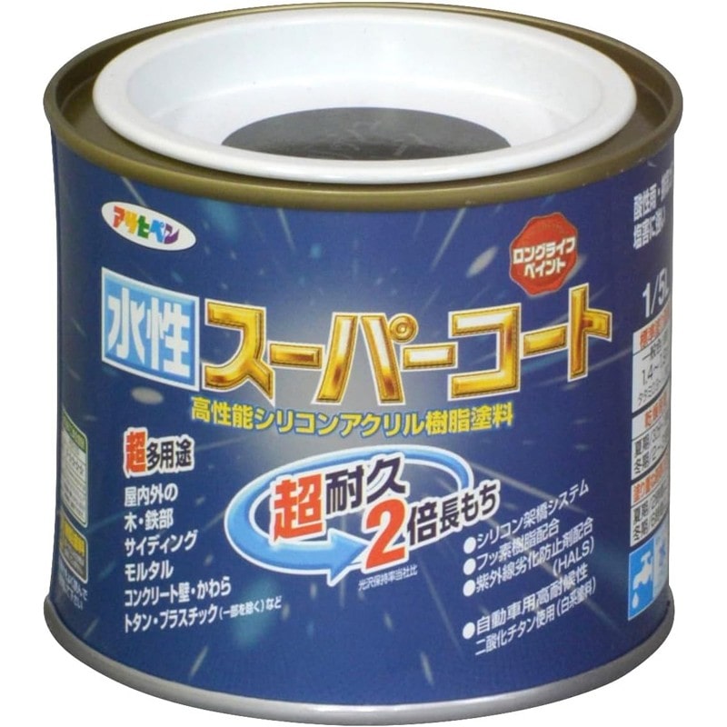 アサヒペン 9011394 水性スーパーコート 1/5L アイリッシュグリーン 1個（ご注文単位1個）【直送品】