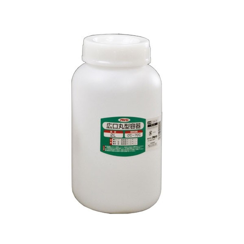 アサヒペン 9016295 広口丸型容器 2L 1028-09 1個(ご注文単位1個)【直送品】
