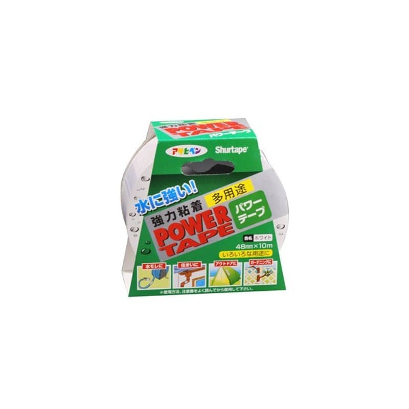 アサヒペン 901302 パワーテープ 10m ホワイト T102 1個（ご注文単位1個）【直送品】