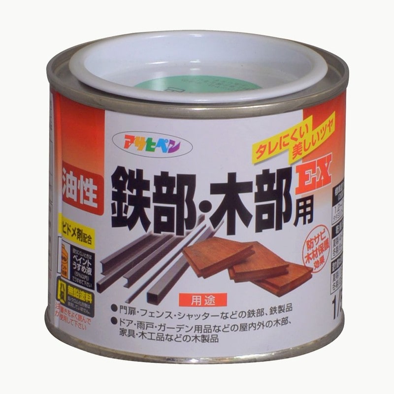 アサヒペン 9016501 油性鉄部・木部用EX 1/5L 若草色 1個（ご注文単位1個）【直送品】
