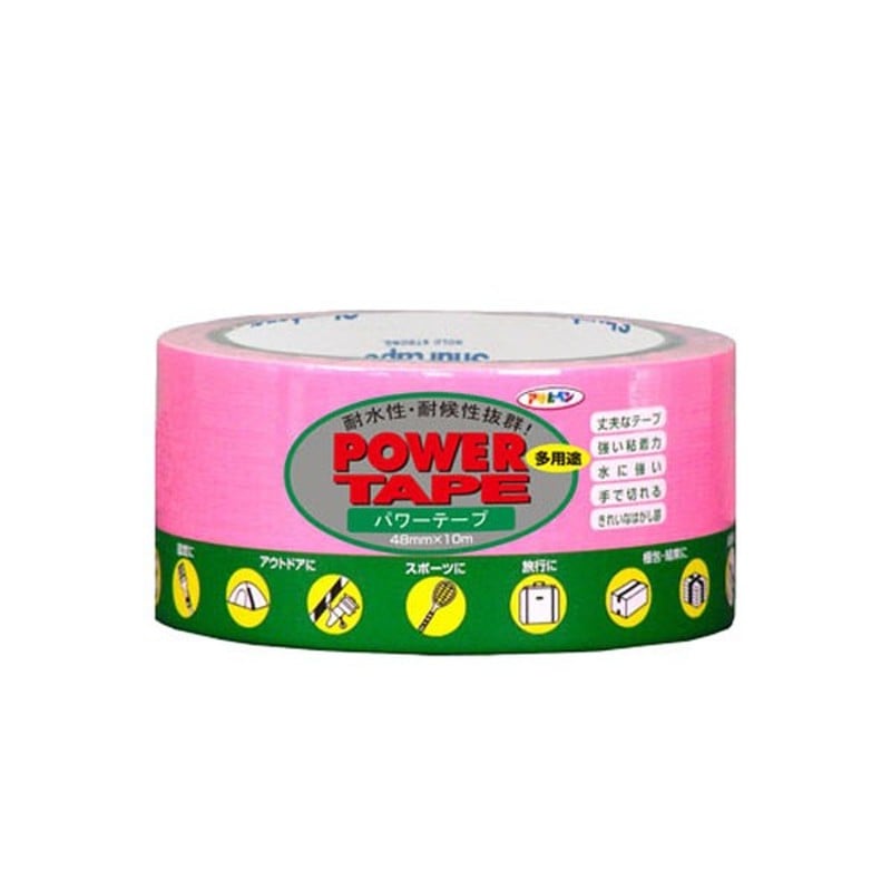 アサヒペン 9016384 パワーカラーテープ 48mm×10m 蛍光ピンク T105 1個（ご注文単位1個）【直送品】