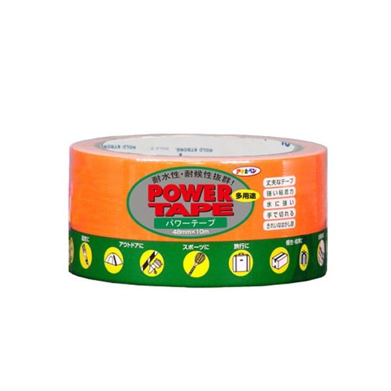 アサヒペン 9016385 パワーカラーテープ 48mm×10m 蛍光オレンジ T106 1個（ご注文単位1個）【直送品】