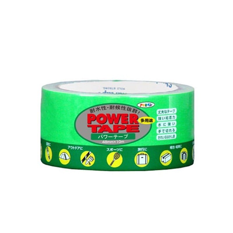 アサヒペン 9016386 パワーカラーテープ 48mm×10m 蛍光グリーン T108 1個（ご注文単位1個）【直送品】