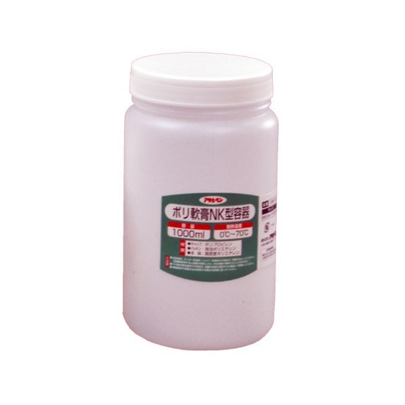 アサヒペン 9016266 ポリ軟膏NK型容器 1000ml 1069-08 1個(ご注文単位1個)【直送品】
