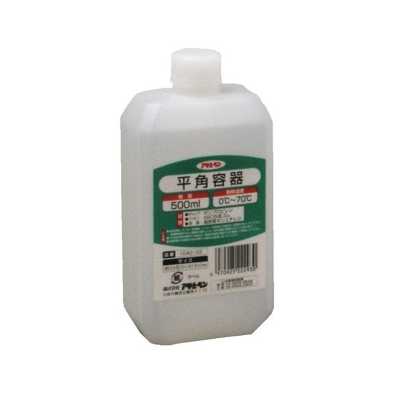 アサヒペン 9016336 平角容器 500ml 1042-03 1個(ご注文単位1個)【直送品】