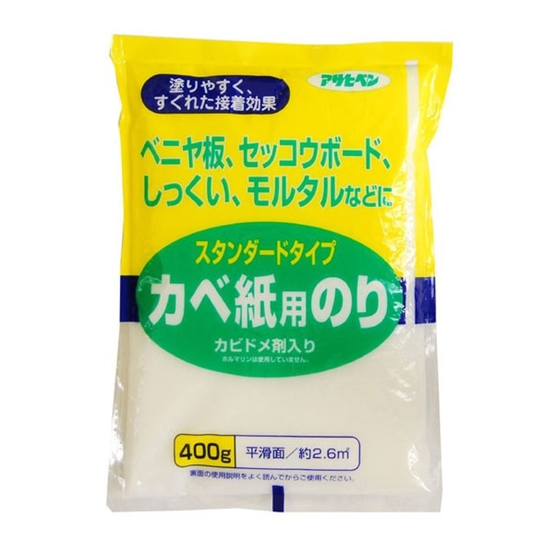 アサヒペン 901230 スタンダードタイプカベ紙用のり 400g #763 1個（ご注文単位1個）【直送品】