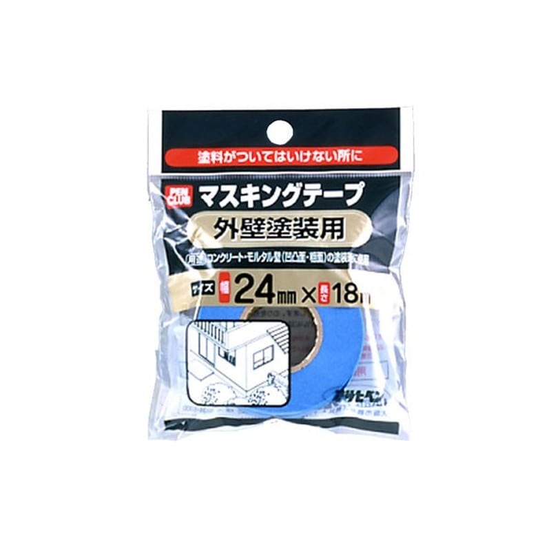 アサヒペン 9016073 PCマスキングテープ 24mm×18m 外壁塗装用 1個(ご注文単位1個)【直送品】