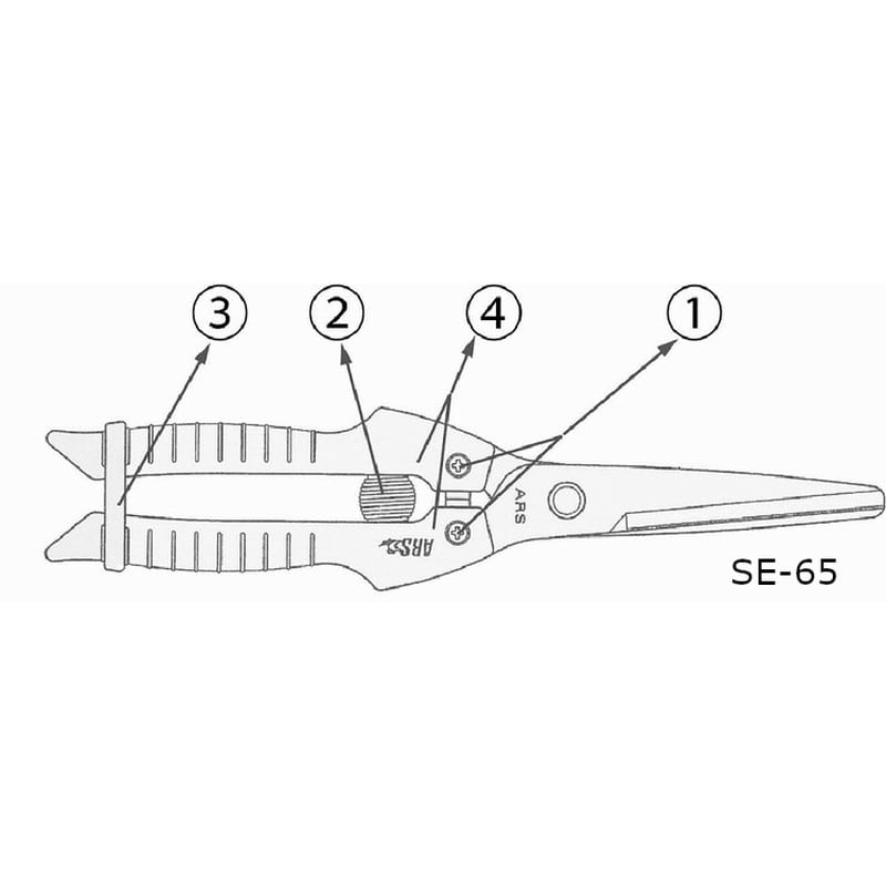 アルス 101402 青果鋏玉ねぎ用替刃 SE-65-1-BP 1個（ご注文単位1個）【直送品】
