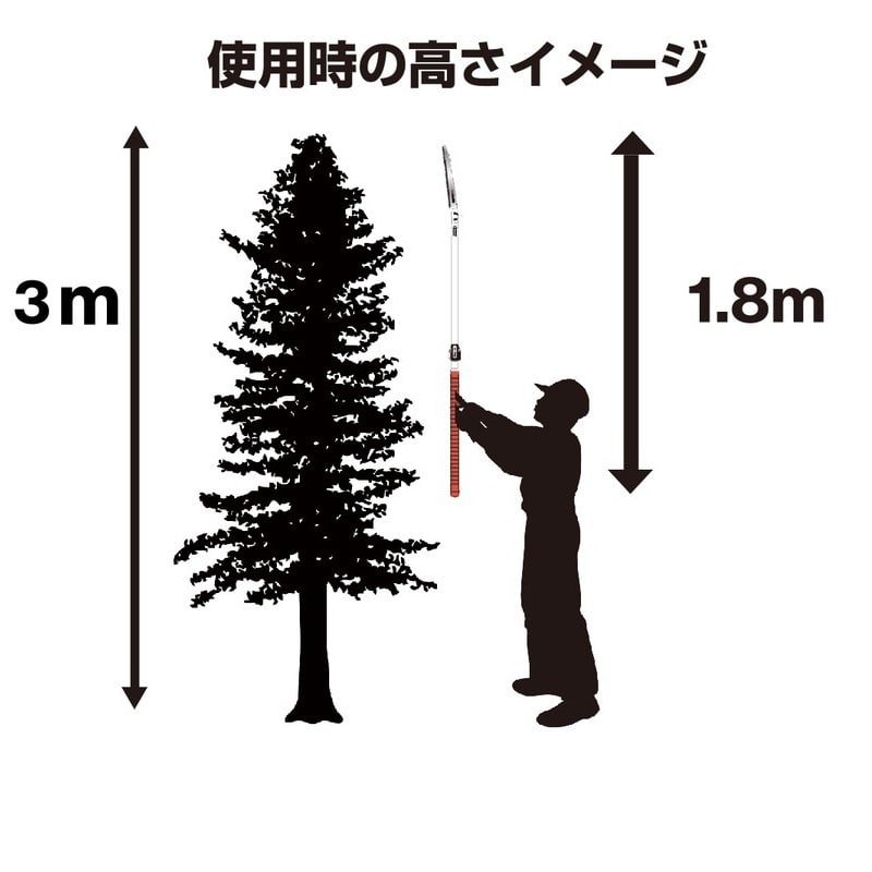 アルス 101131 255Z-1.8L 伸縮式高枝鋸1.8m 1個(ご注文単位1個)【直送品】