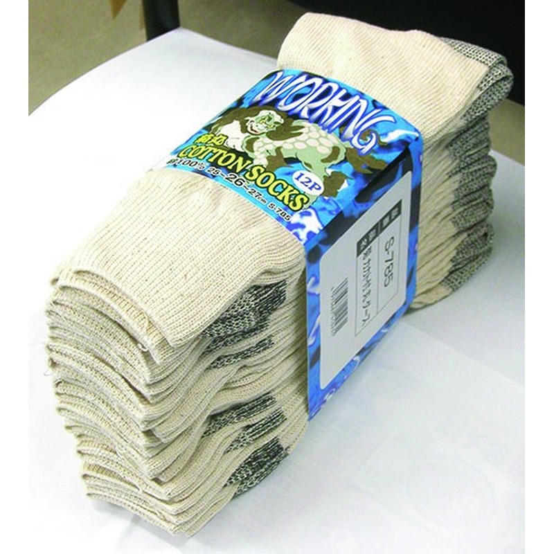 おたふく手袋 211597 菊 カカトキナリ 先丸 ダース S-785 1個（ご注文単位1個）【直送品】