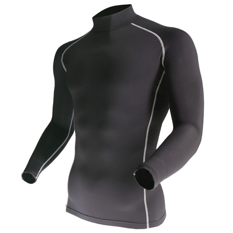 おたふく手袋 2111355 BTパワーストレッチ ハイネックシャツ BK S JW-170 1個（ご注文単位1個）【直送品】