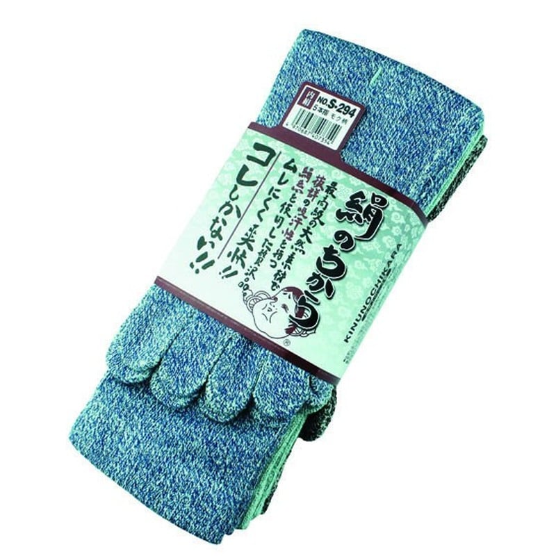 おたふく手袋 2112153 絹のちから 5本指 3足組 モク S-294 1個（ご注文単位1個）【直送品】