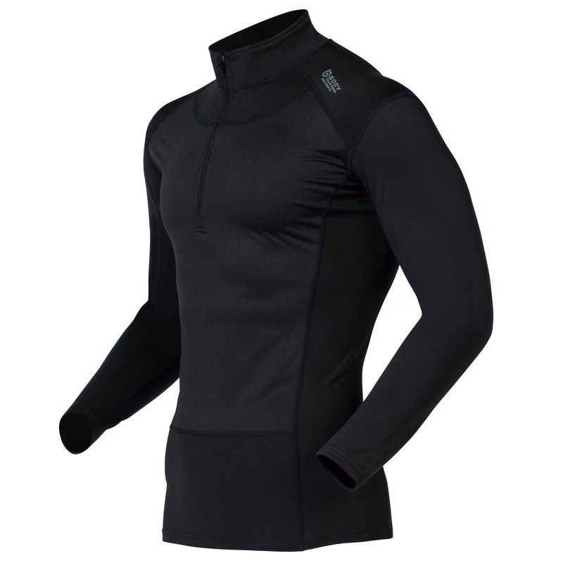 おたふく手袋 2117278 BT防風ハーフジップ ハイネックシャツ SS 黒 JW-197 1個（ご注文単位1個）【直送品】