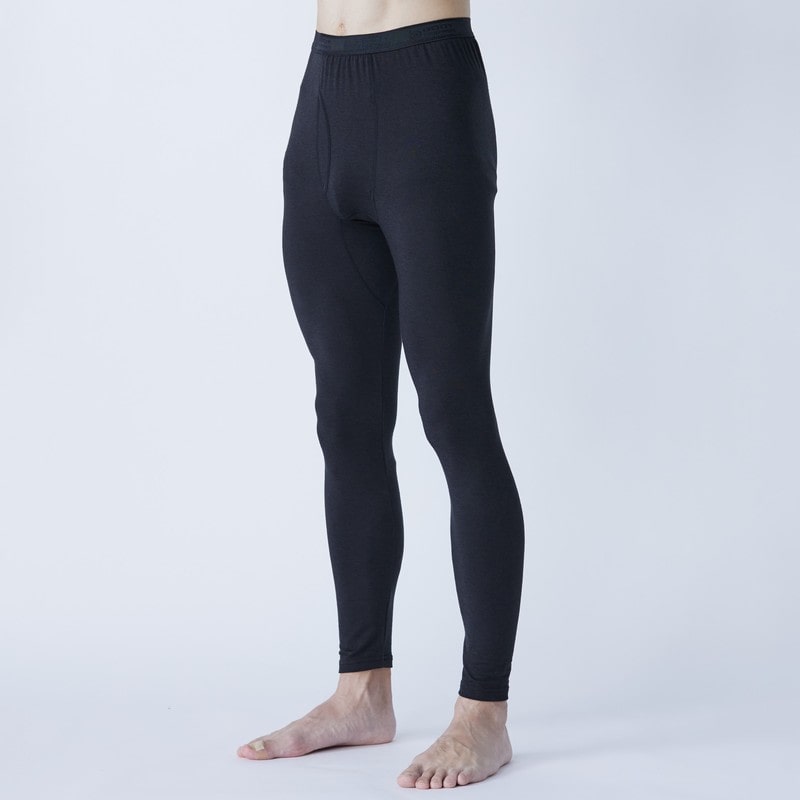 おたふく手袋 2117855 発熱吸汗速乾 前開きロングタイツ BK Mサイズ JW-153 1個(ご注文単位1個)【直送品】