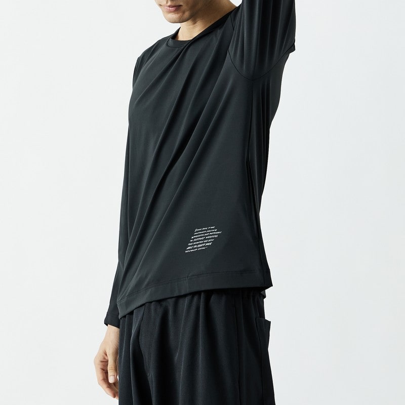 おたふく手袋 2118136 ロングスリーブクルーネックシャツ BK LLサイズ JW-742 1個(ご注文単位1個)【直送品】