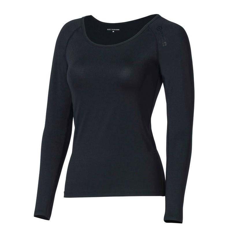 おたふく手袋 2116435 ロングスリーブクルーネックシャツレディースBK S JW-538 1個（ご注文単位1個）【直送品】