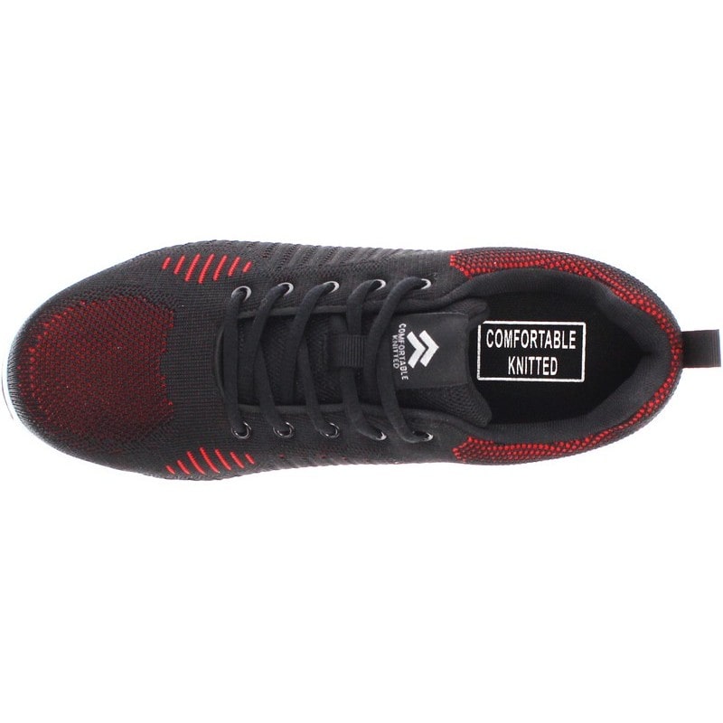 おたふく手袋 2115964 JW-395 ニットシューズ BKXRD 25.5 1個（ご注文単位1個）【直送品】