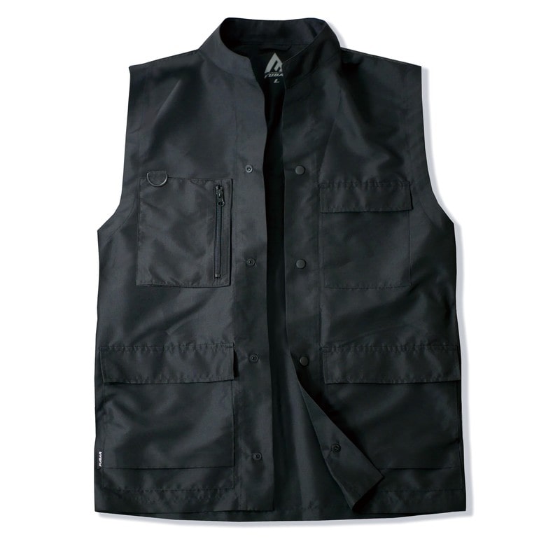 おたふく手袋 2118060 ユーティリティー カーゴベスト ブラック Lサイズ FB-240 1個(ご注文単位1個)【直送品】