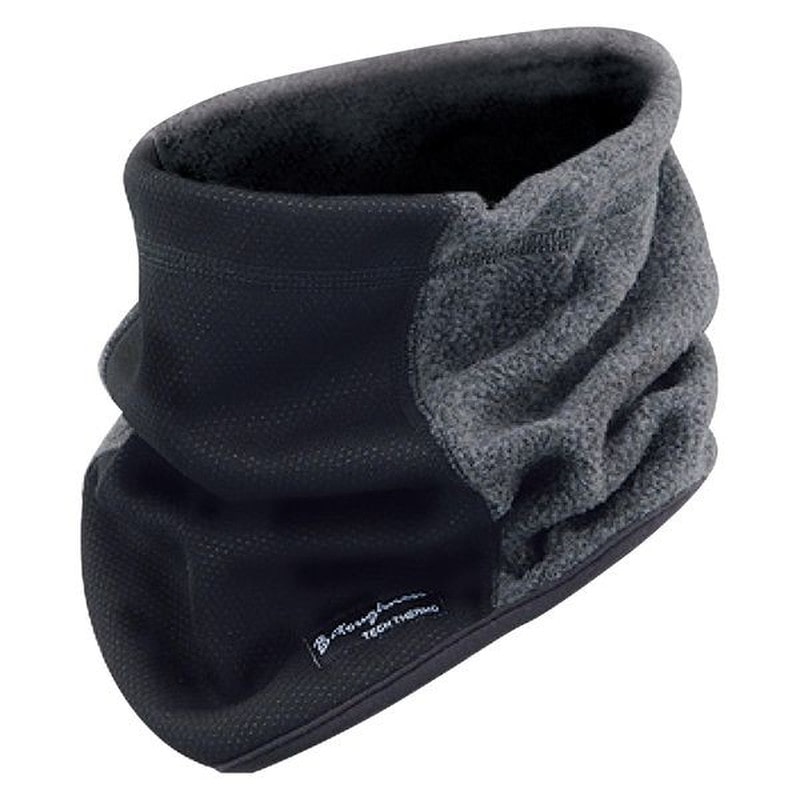 おたふく手袋 2111326 BT発熱防風 ネックウォーマー ブラック×グレー JW-124 1個（ご注文単位1個）【直送品】