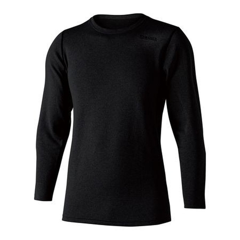 おたふく手袋 2113716 JW-180 ロングクルーネック M BK 1個（ご注文単位1個）【直送品】