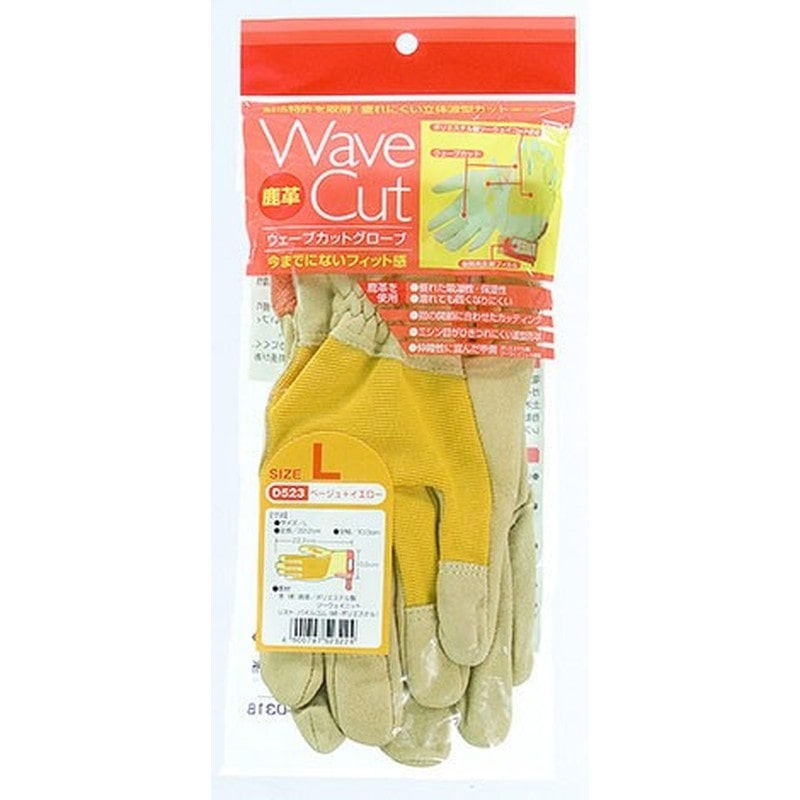 おたふく手袋 210761 鹿革マジック甲メリ手袋 LL D-523 1個(ご注文単位1個)【直送品】