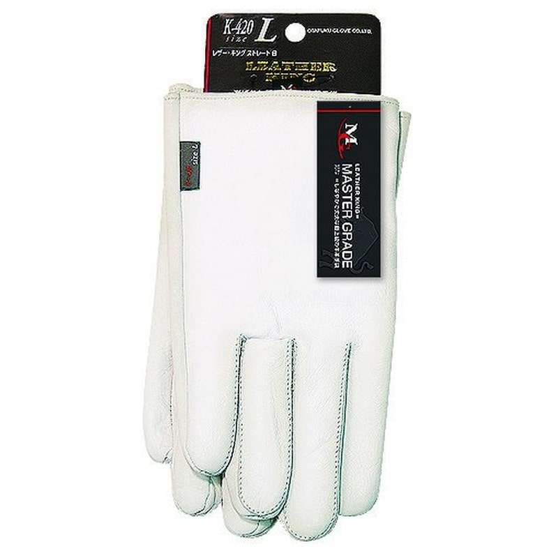 おたふく手袋 211891 レザーキング ストレート K-420 1個（ご注文単位1個）【直送品】