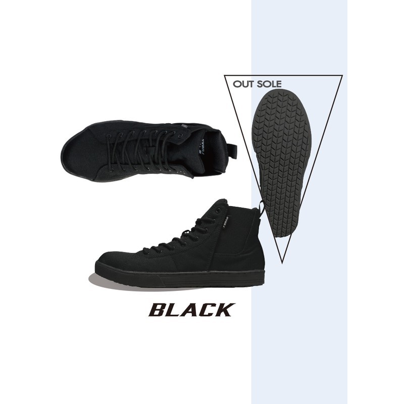 おたふく手袋 2117773 ワークシューズキャンバスハイカットBK27.5cm FB-846 1個(ご注文単位1個)【直送品】