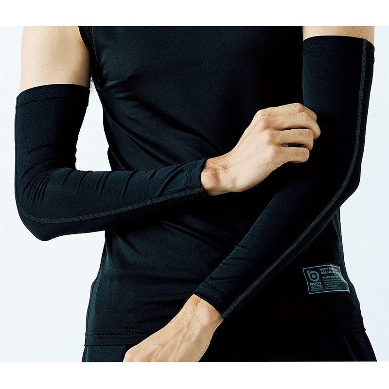 おたふく手袋 2118127 バグクリア アームカバー メンズ BK Lサイズ JW-638 1個（ご注文単位1個）【直送品】