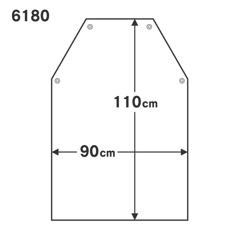 おたふく手袋 2110426 軽量耐油前掛け 胸付 #6180 1個（ご注文単位1個）【直送品】