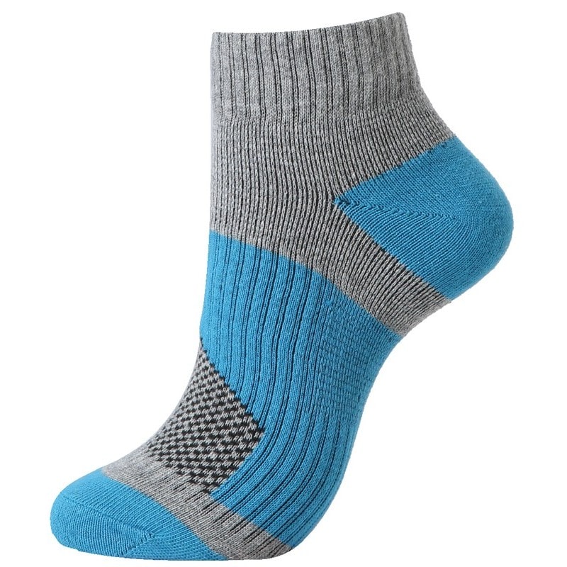 おたふく手袋 2115433 S-846 3Sソックスショート先丸 灰×サックス 1個（ご注文単位1個）【直送品】