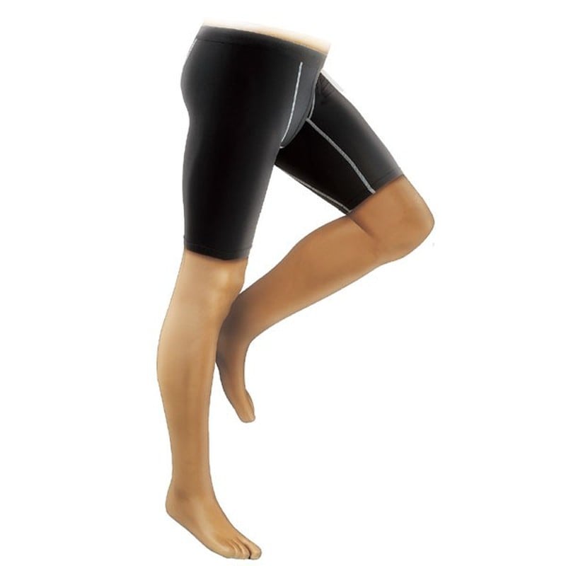 おたふく手袋 2110680 パワーストレッチ ハーフパンツ L 黒 JW-630 1個(ご注文単位1個)【直送品】