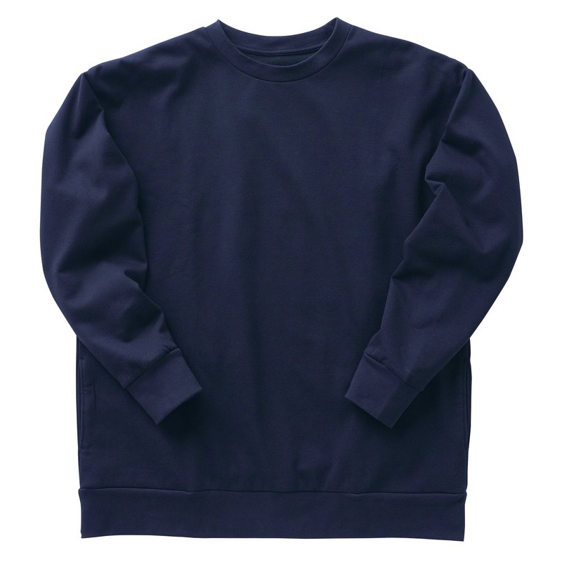 おたふく手袋 2117271 コットンエアサンドスウェットシャツ 3L ネイビー FB-101 1個（ご注文単位1個）【直送品】