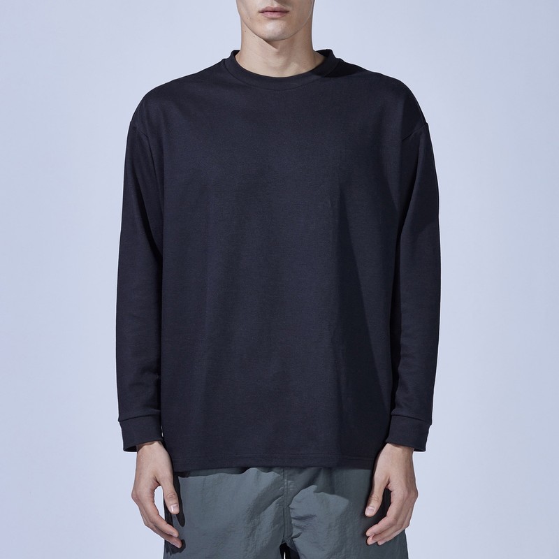 おたふく手袋 2117412 オーバーサイズロングスリーブクールTシャツBK3L FB-701 1個（ご注文単位1個）【直送品】