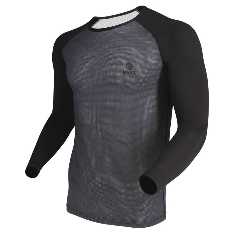 おたふく手袋 2116445 ロングスリーブ クルーネックシャツ ジググレー3L JW-606 1個(ご注文単位1個)【直送品】