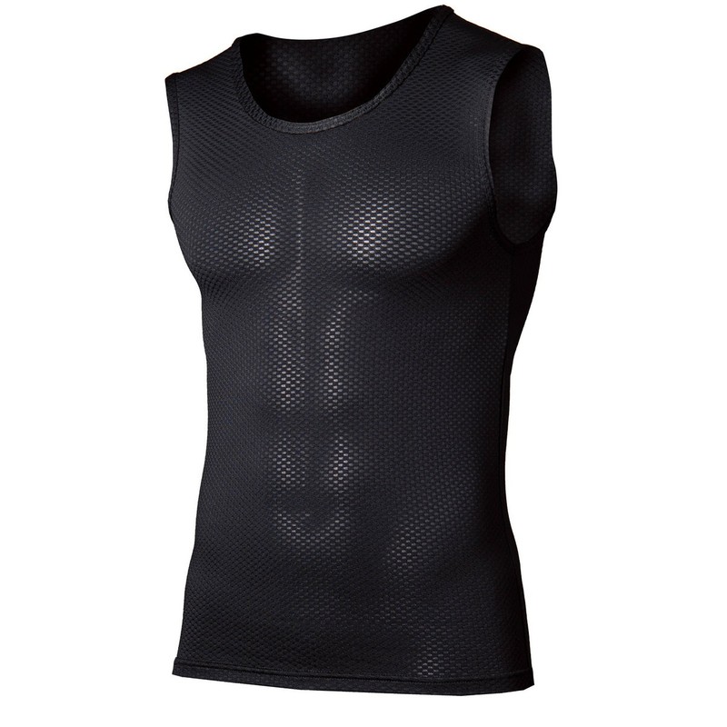 おたふく手袋 2116376 ノースリーブ ラウンドネックシャツ BK SS JW-713 1個(ご注文単位1個)【直送品】